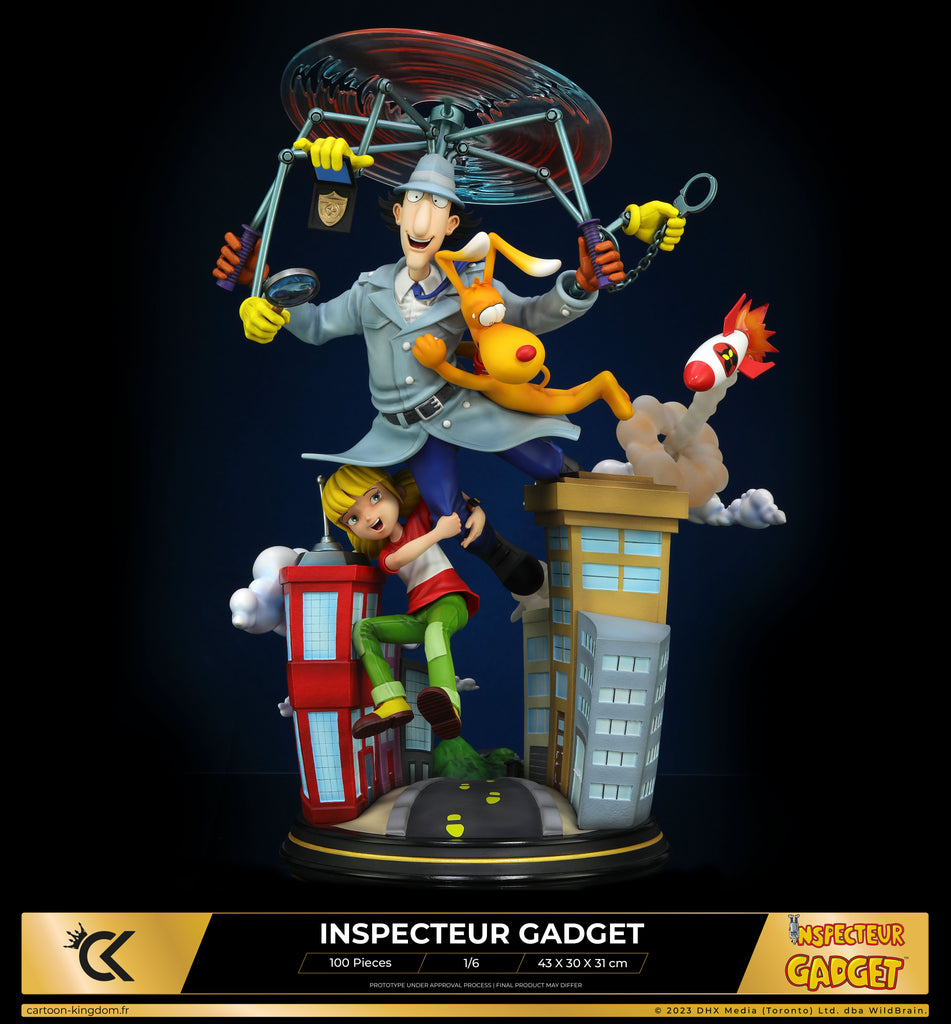 Figurine Inspecteur Gadget Hélico Bandai FR3 1983 - MOC Sous Blister, Neuf