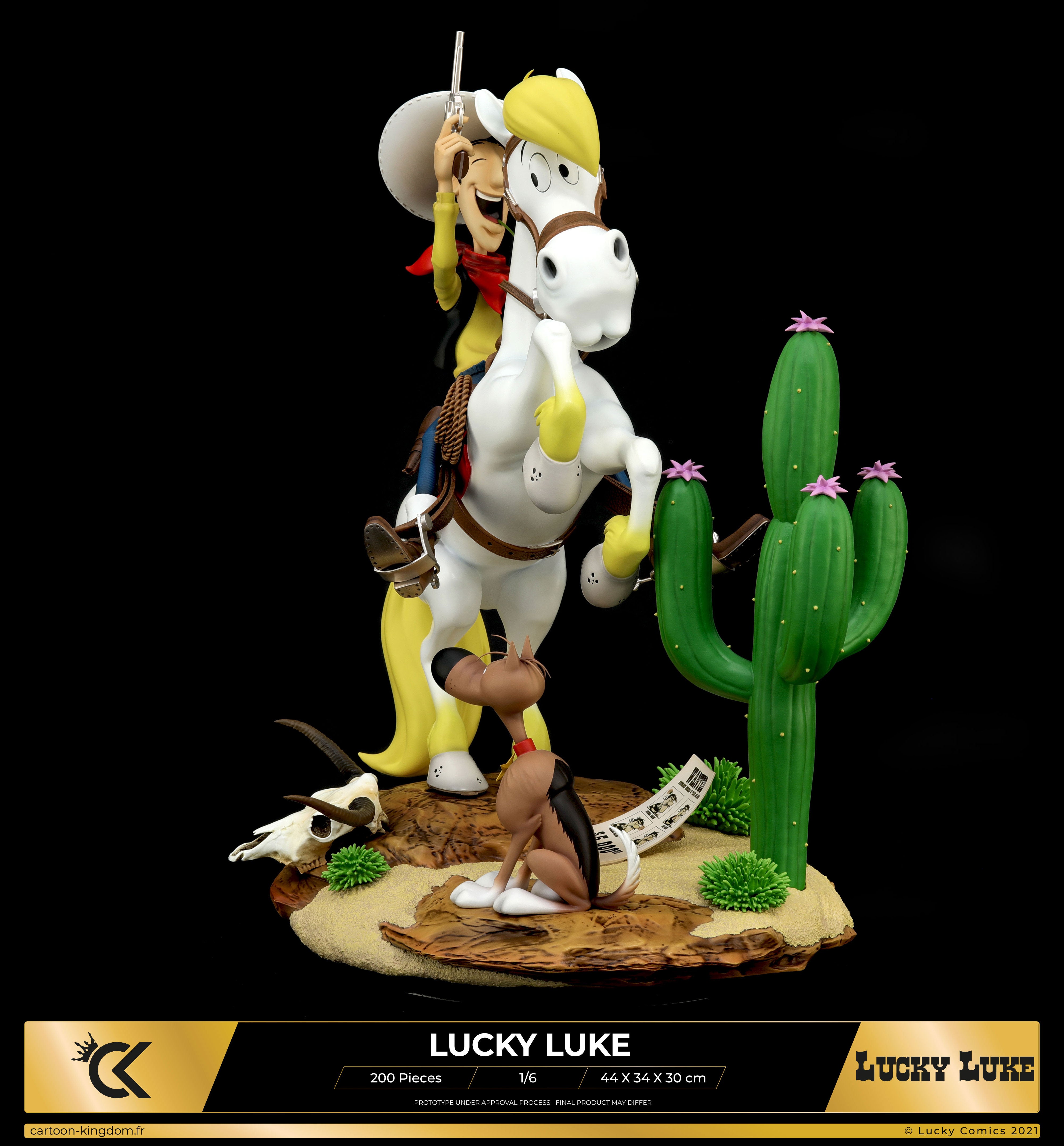 Jouet ancien pouet Lucky Luke sur Jolly Jumper Sica Toys (1964