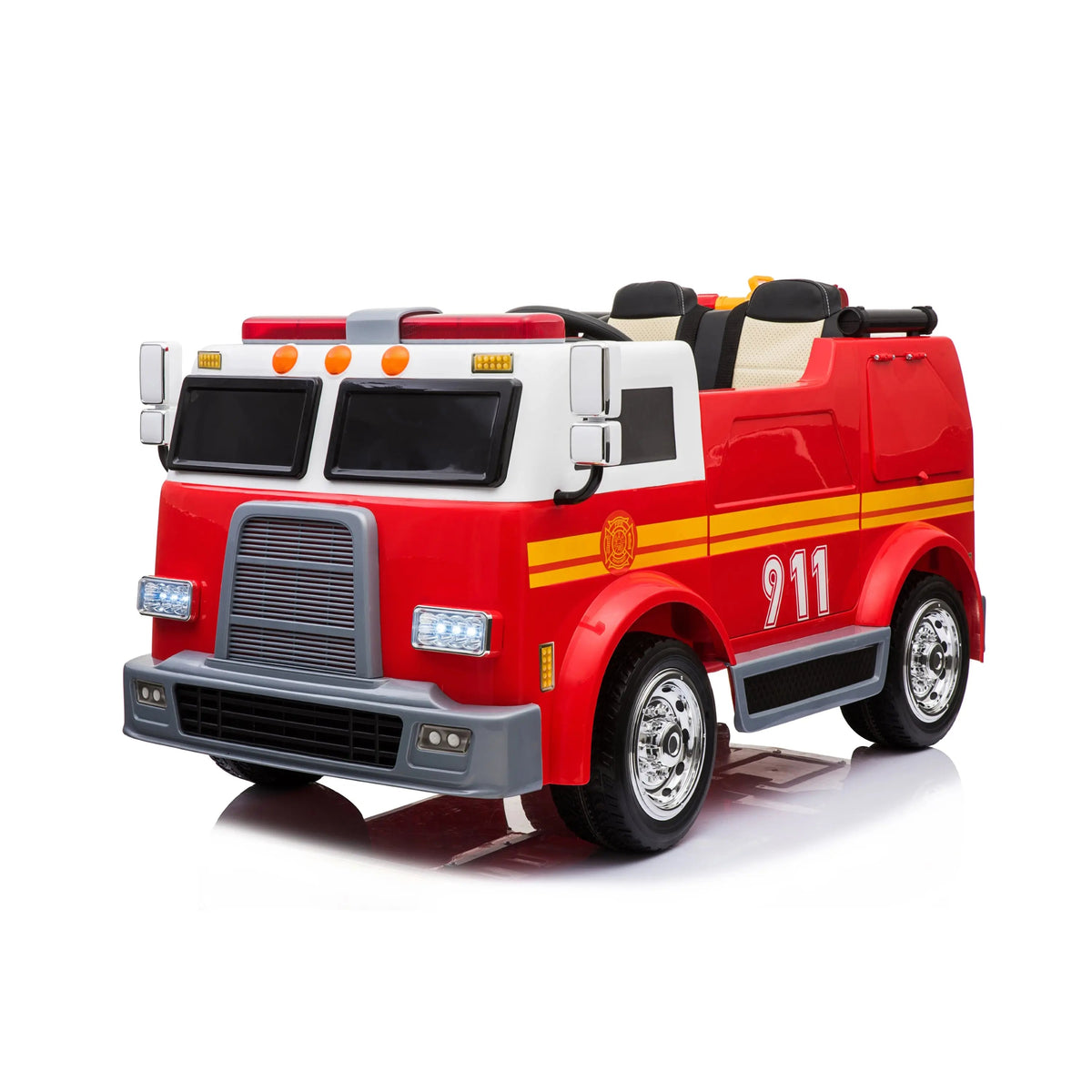 24V Freddo Fire Truck 2-Seater Ride on — Secret Compass