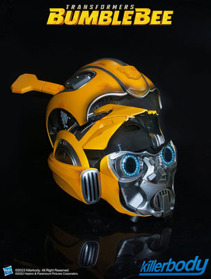 custom made motorcycle helmets transformers Transformers: Bumblebee Transformable LED Helmet with Voice Control — Secret Compass