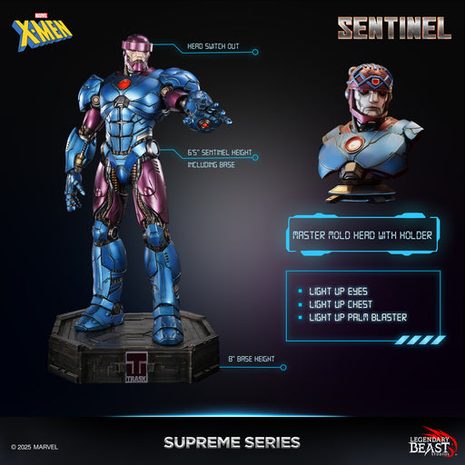 Marvel X-Men: Sentinel with Switch Out Head - Human Size Supreme Series