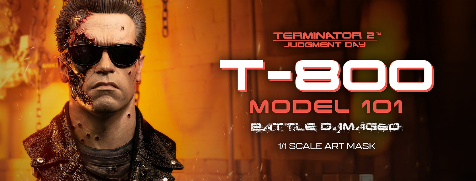 Terminator 2 Judgment Day (1991): T-800 Model 101 Battle Damaged Art M ...