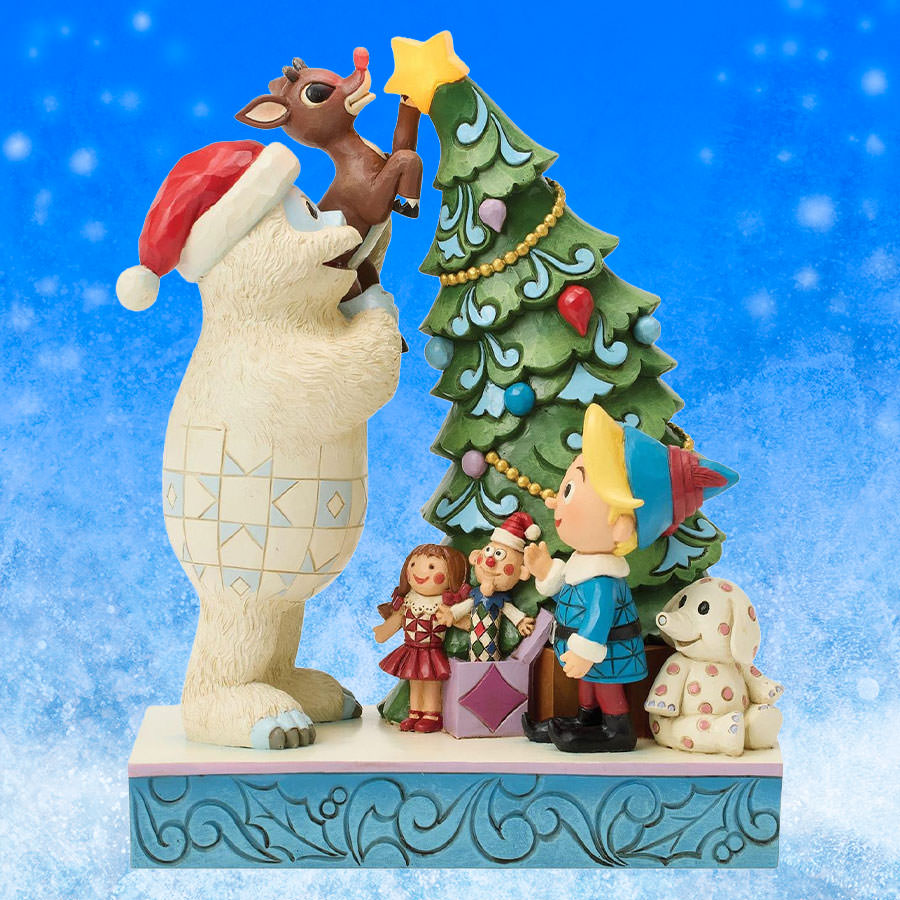 Rudolph the Red-Nosed Reindeer (1964): Bumble Holding Rudolph by Tree ...
