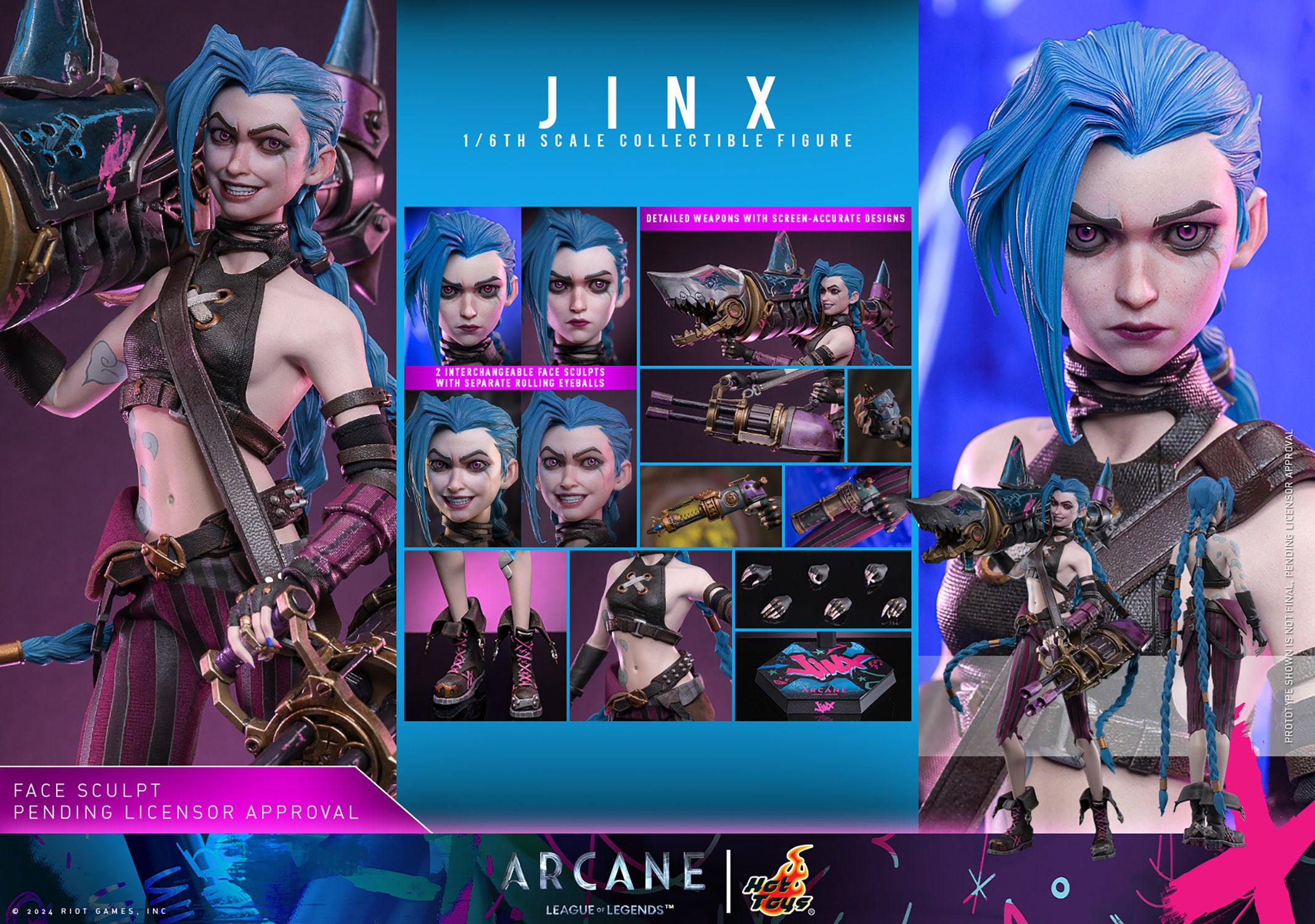 League of Legends ARCANE シークレット Jinx League of Legends - Nendoroid Jinx Figure (Arcane Ver