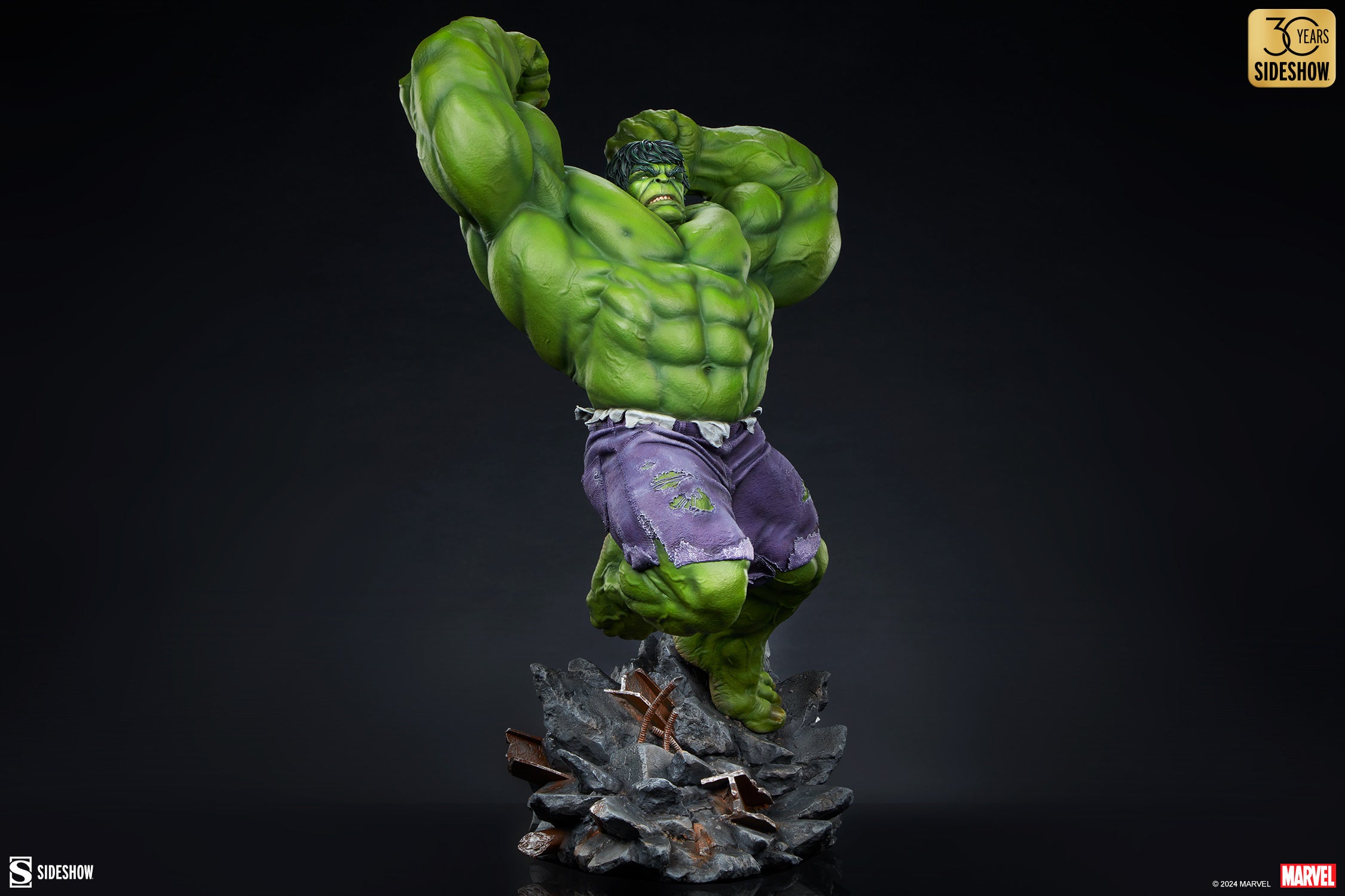 Action Figure Gigante Marvel Hulk 35 Cm – Statua Da Collezione In Gomma – Supereroi – Senza Confezione - Foto 4