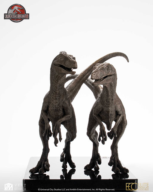 Jurassic Park III (2001): White Queen & Blood Knight Pair of Velociraptors 1/8 Scale Bronze
