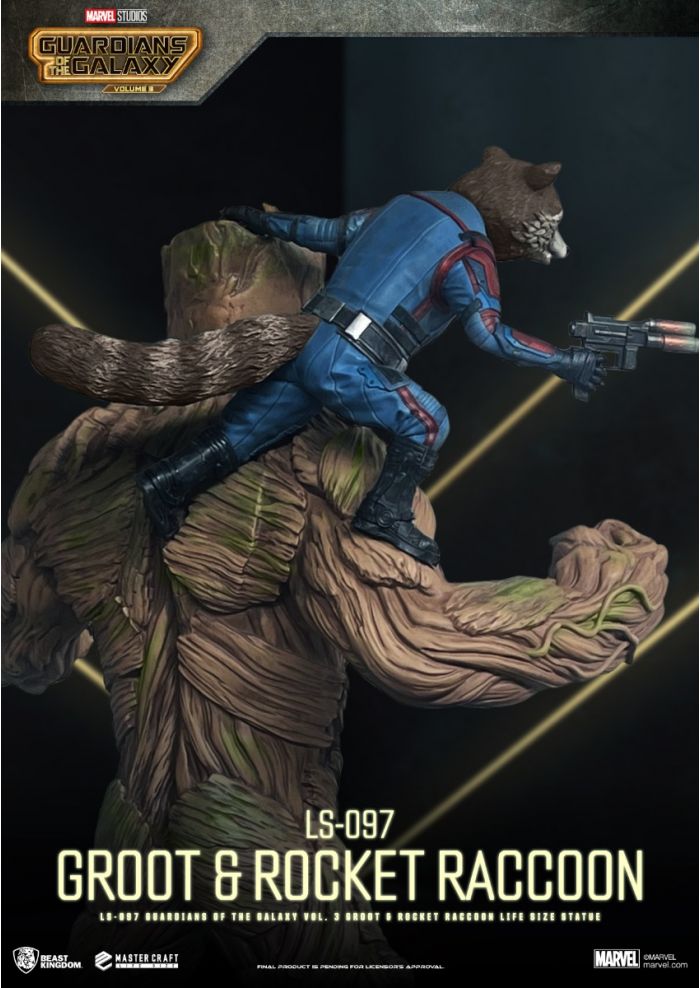 Statue Rocket Raccoon Et Groot 1/4, Les Gardiens De La Galaxie, Gentle Giant Neuve