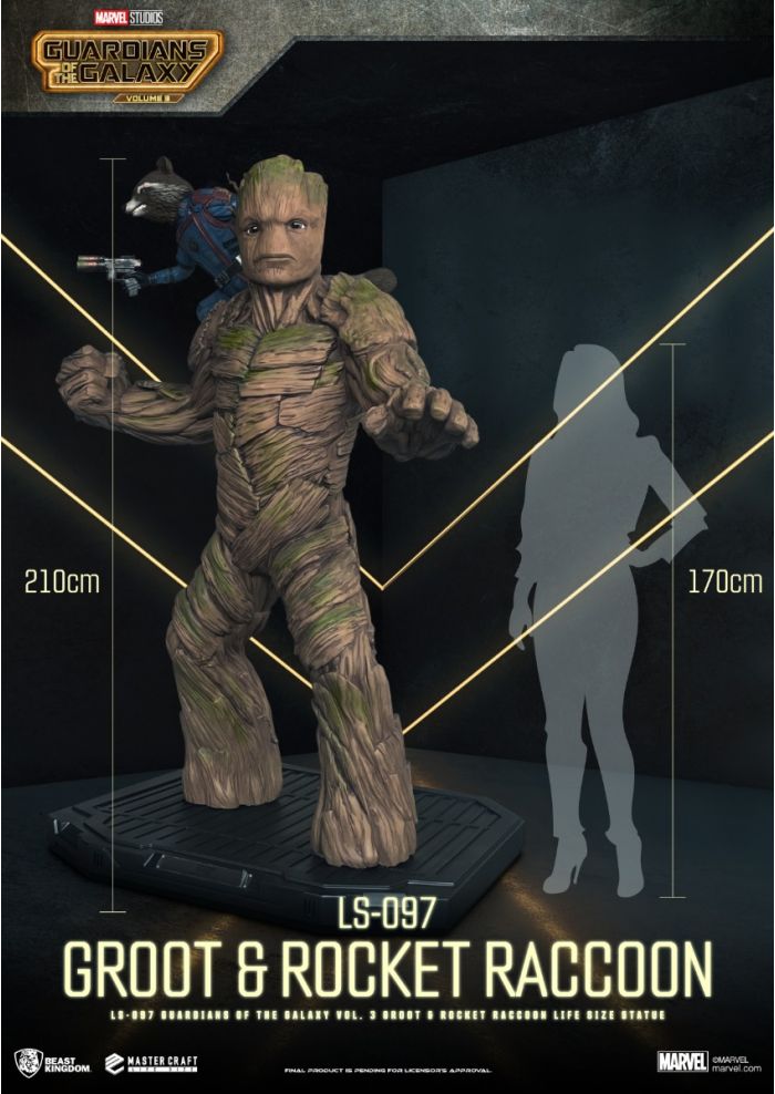 Marvel Guardians of the Galaxy Vol. 3: Groot & Rocket Raccoon Life Size Statue