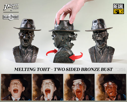 Indiana Jones and the Raiders of the Lost Ark (1981): Melting Toht 2-Sided Bronze-Style Bust