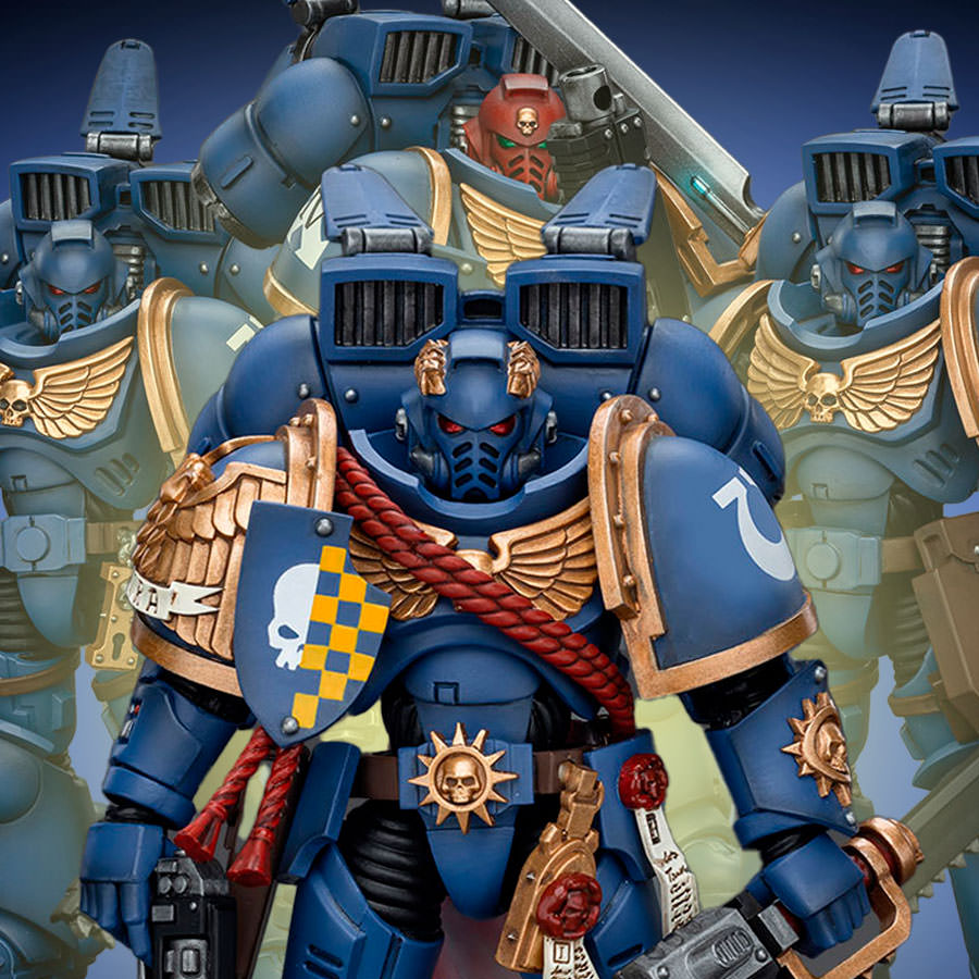 Warhammer 40K: Ultramarines Jump Pack Intercessors with Captain