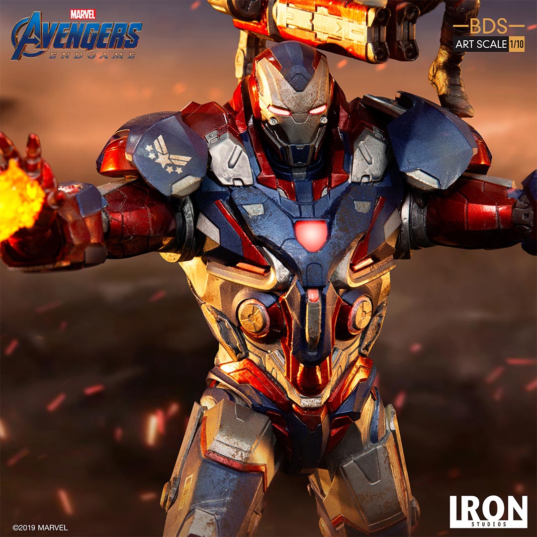 IRON PATRIOT & ROCKET BDS Art Scale 1/10 Statue Iron Studios (Avengers: authentic Endgame)