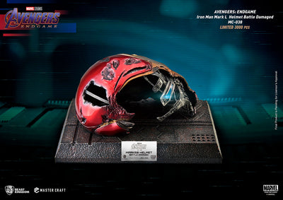 avengers endgame battle damaged iron man helmet MC-038 Avengers: Endgame Master Craft Battle-Damaged Iron Man Mark50 Helmet