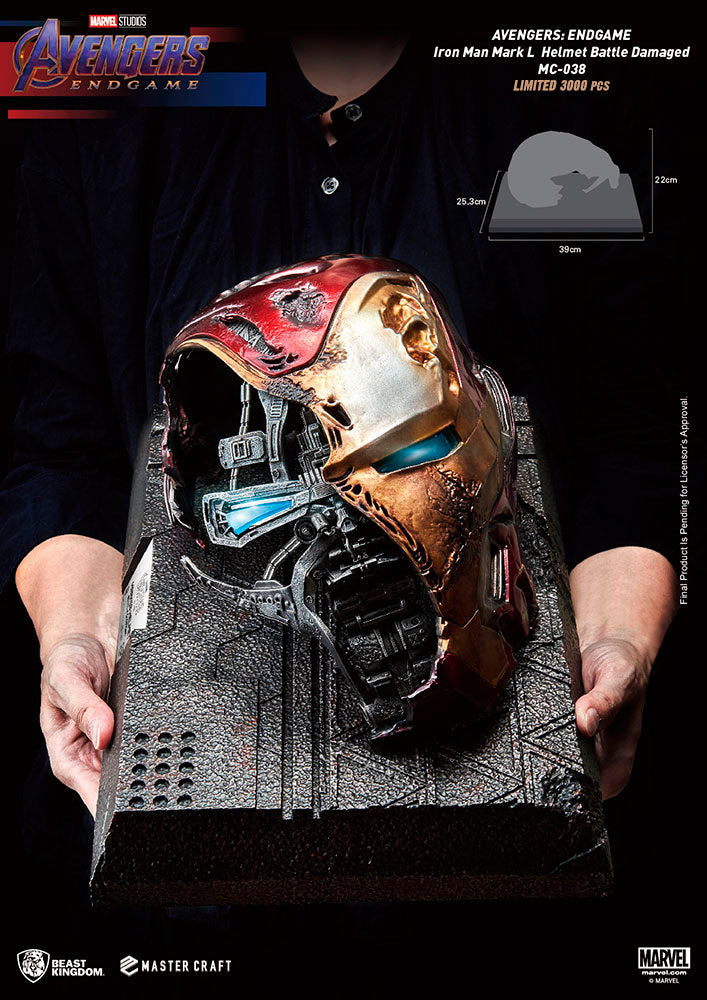 helmet iron man mark 50 MC-038 Avengers: Endgame Master Craft Battle-Damaged Iron Man Mark50 Helmet