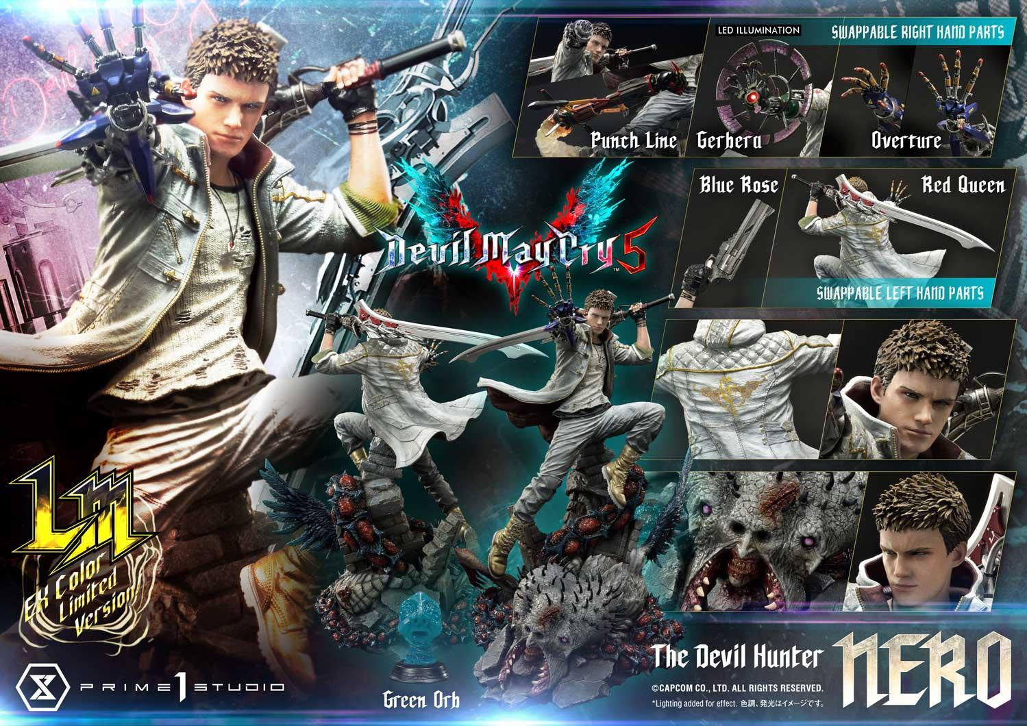 Devil May Cry 5 Nero EX Color Version Ultimate Premium Masterline 1:4 Scale  Statue